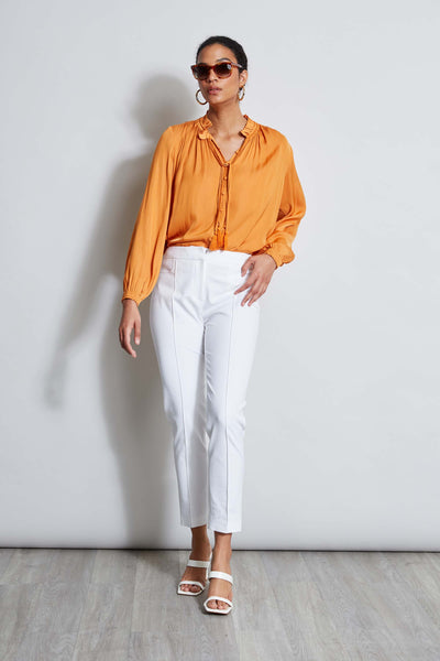 T-Tahari Tie Neck Airflow Shirt Image 2