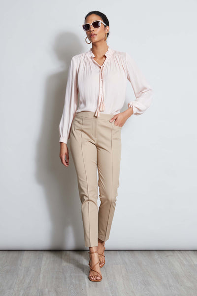 T-Tahari Tie Neck Airflow Shirt Image 2