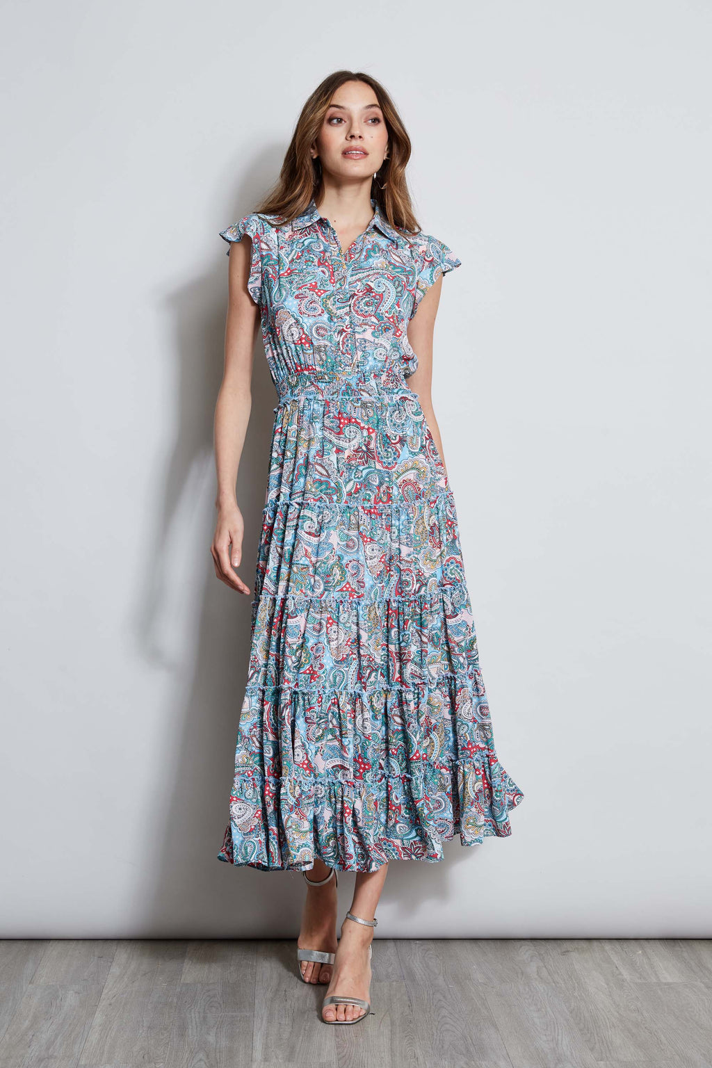 T-Tahari Paisley Midi Dress Elie Tahari T-Tahari Paisley Midi Dress Elie Tahari