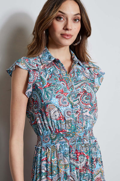 T-Tahari Paisley Midi Dress Image 3
