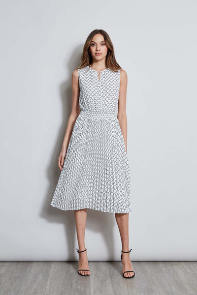 T-Tahari Dotted Mesh Shirt Dress Image 1