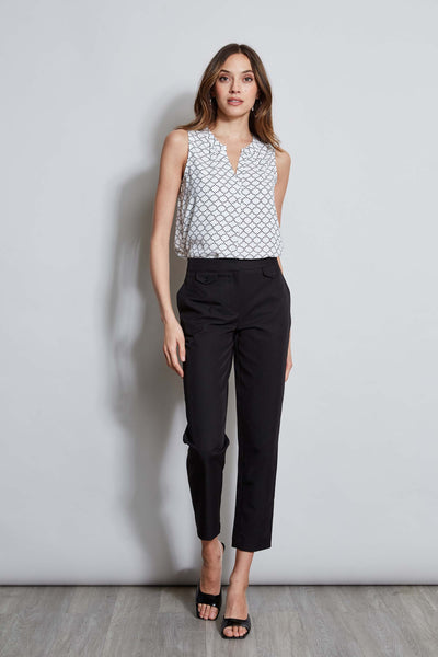 T-Tahari Dot Mesh Sleeveless Shirt Image 2