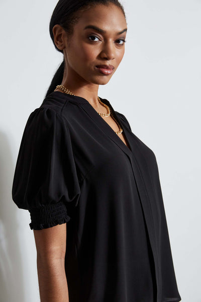 T-Tahari Split Neck Top Image 3