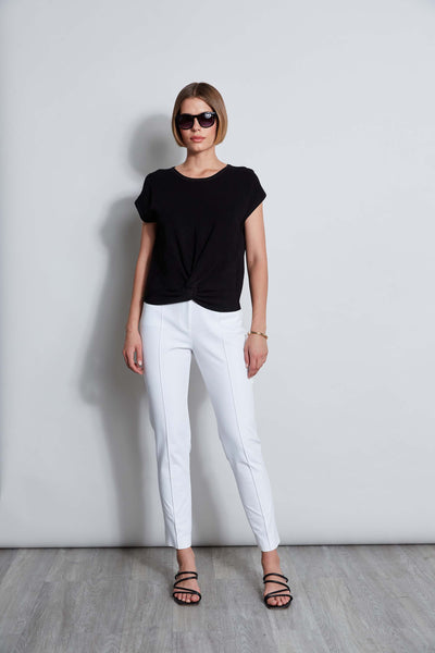 T-Tahari Twist Knot Short Sleeve Sweater Image 2