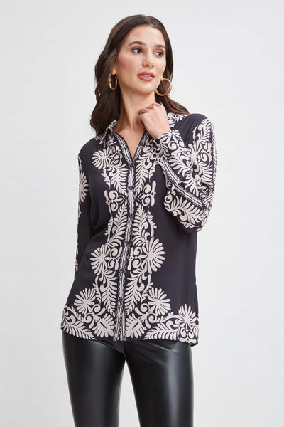 T-Tahari Paisley Button Down Shirt Image 1