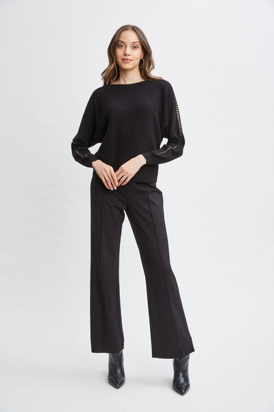 T-Tahari Chain Sleeve Sweater Image 2