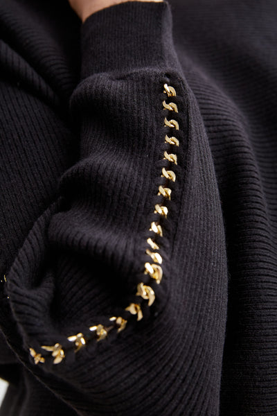 T-Tahari Chain Sleeve Sweater Image 5