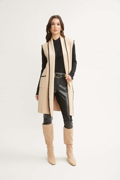 T-Tahari Stitched Sweater Vest Image 3