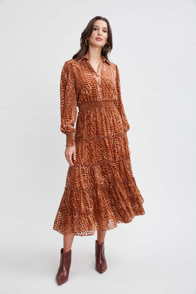 T-Tahari Animal Burnout Dress Image 1
