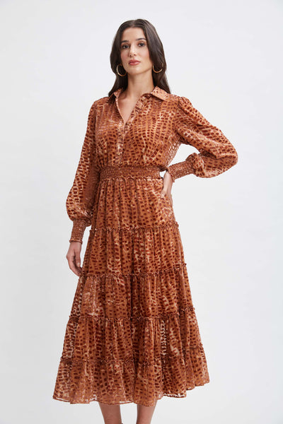 T-Tahari Animal Burnout Dress Image 2