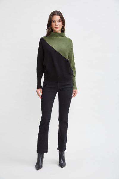 T-Tahari Asymmetric Colorblock Sweater Image 2