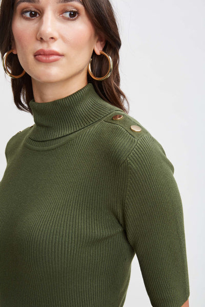 T-Tahari Short Sleeve Button Sweater Image 4