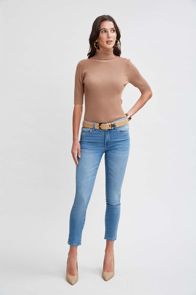 T-Tahari Short Sleeve Button Sweater Image 2