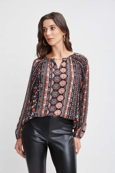 T-Tahari Garden Keyhole Shirt Image 1