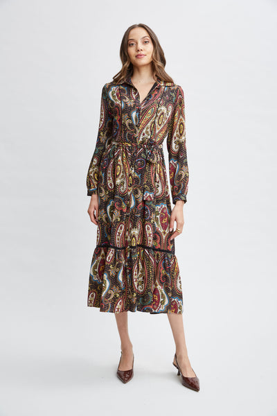 T-Tahari Paisley Midi Dress Image 1