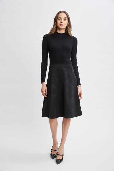 T-Tahari Vegan Suede Knit Dress Image 1