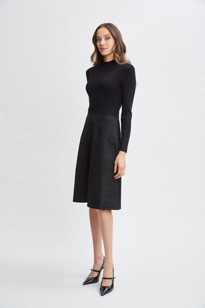 T-Tahari Vegan Suede Knit Dress Image 3
