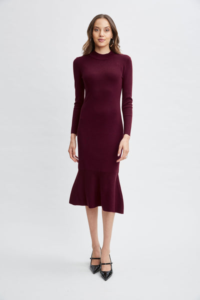 T-Tahari Flare Sweater Dress Image 1