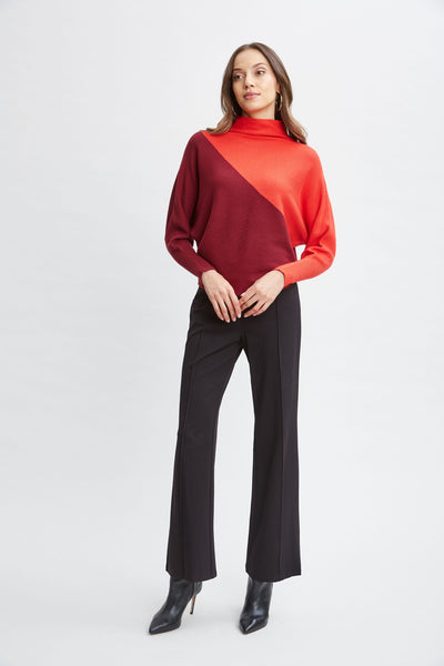 T-Tahari Asymmetric Colorblock Sweater Image 3