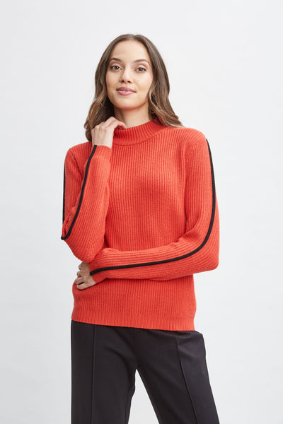 T-Tahari Stripe Sleeve Sweater Image 3