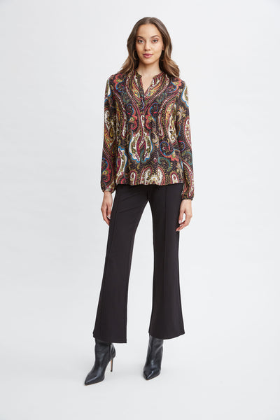 T-Tahari Paisley Split Neck Shirt Image 2