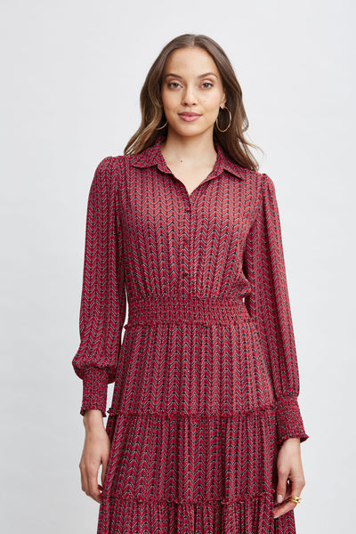 T-Tahari Printed Shirt Dress Image 3