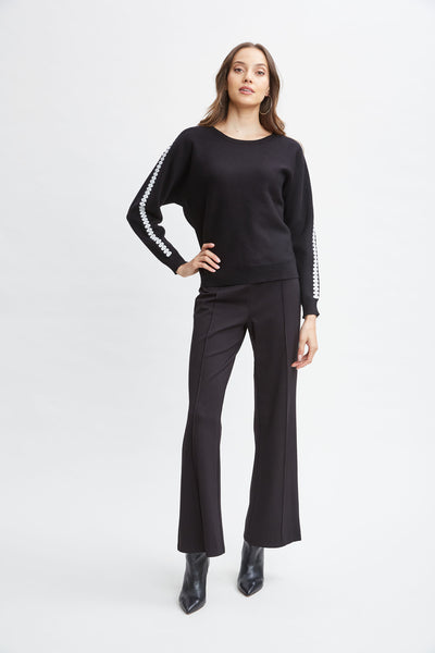 T-Tahari Stitch Sleeve Sweater Image 4