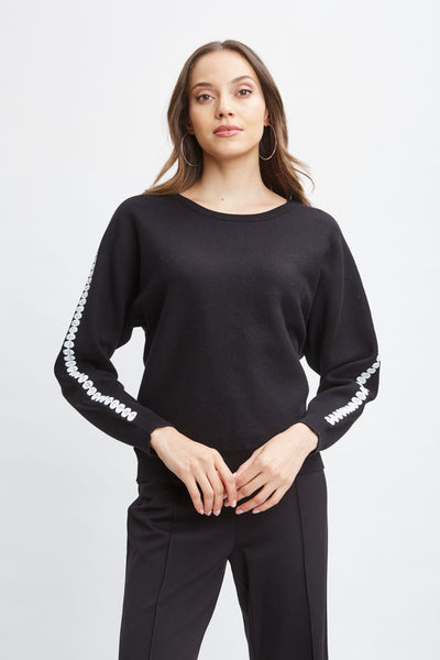 T-Tahari Stitch Sleeve Sweater Image 1