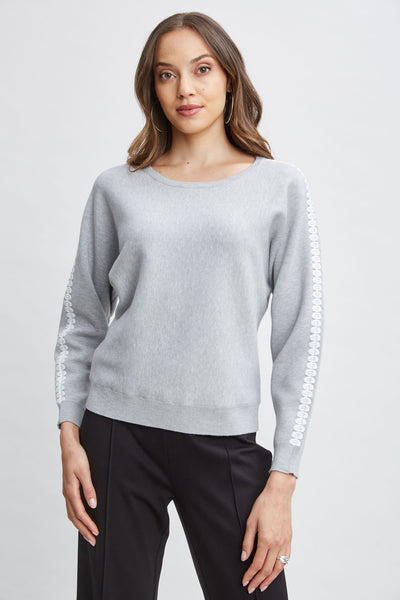 T-Tahari Stitch Sleeve Sweater Image 3