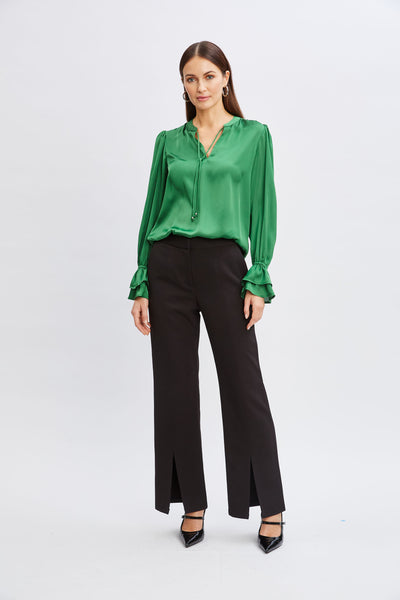 T-Tahari Wide Leg Slit Pant Image 4