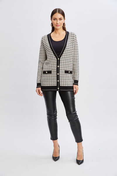 T-Tahari Plaid Cardigan Image 2