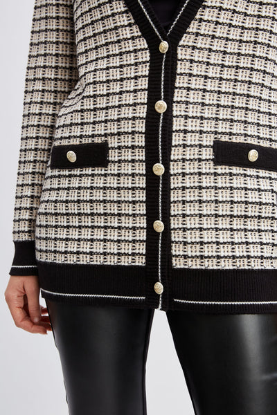 T-Tahari Plaid Cardigan Image 5