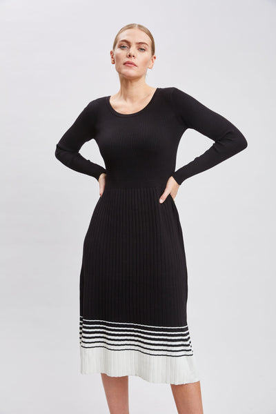 T-Tahari Stripe Hem Dress Image 2