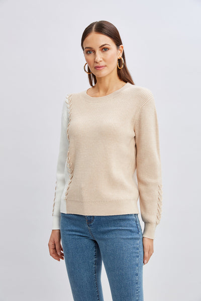 T-Tahari Colorblock Stitch Sweater Image 3