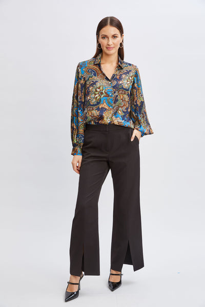 T-Tahari Royal Paisley Button Down Image 2