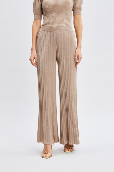 T-Tahari Metallic Wide Leg Pant Image 5