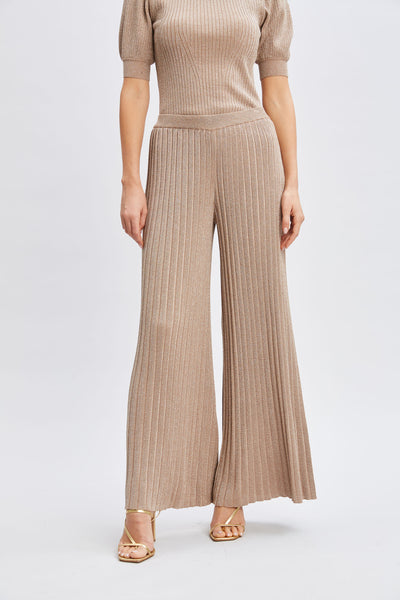 T-Tahari Metallic Wide Leg Pant Image 3