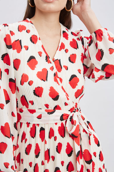 T-Tahari Shadow Heart Wrap Dress Image 4