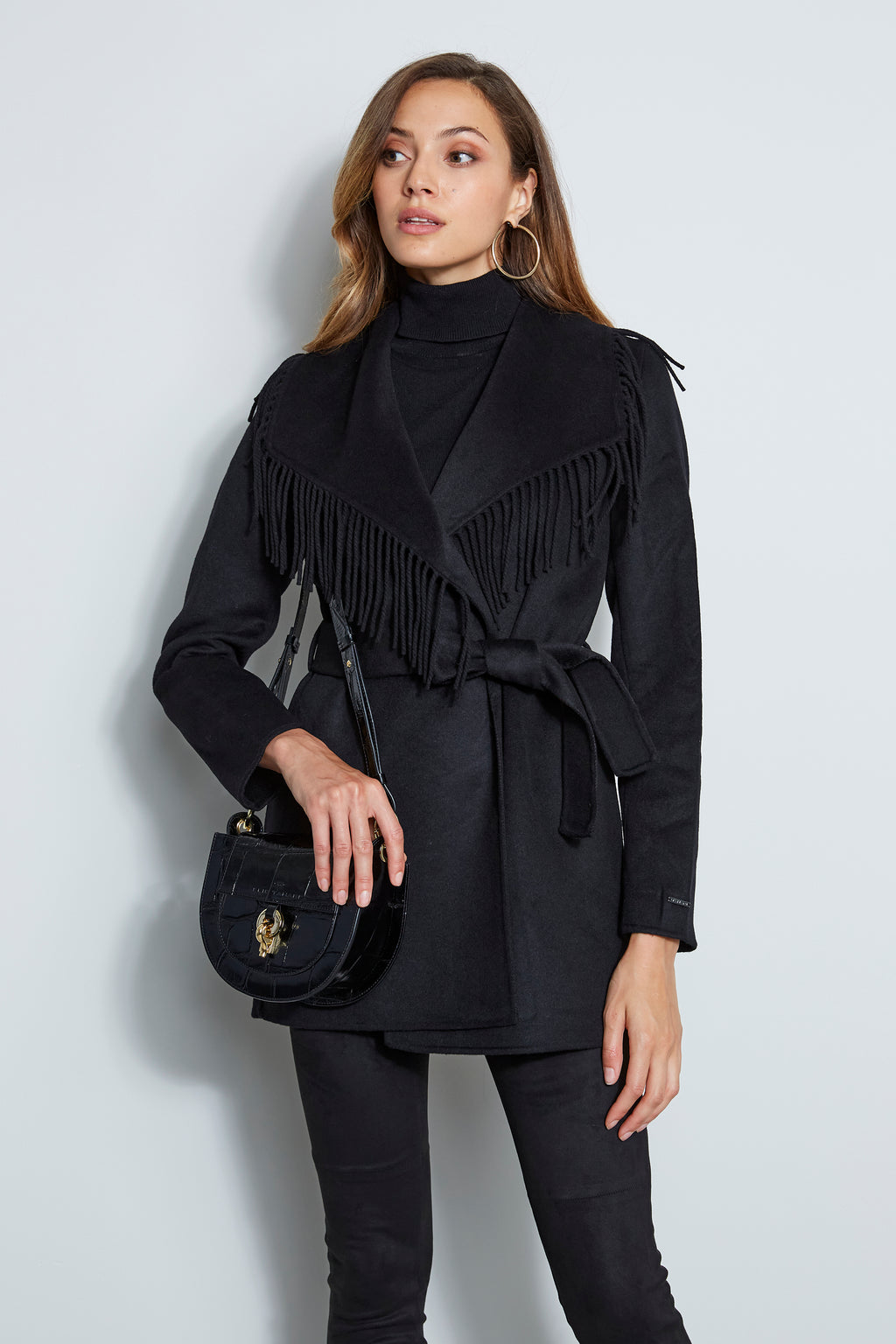 Tahari shawl deals collar coat