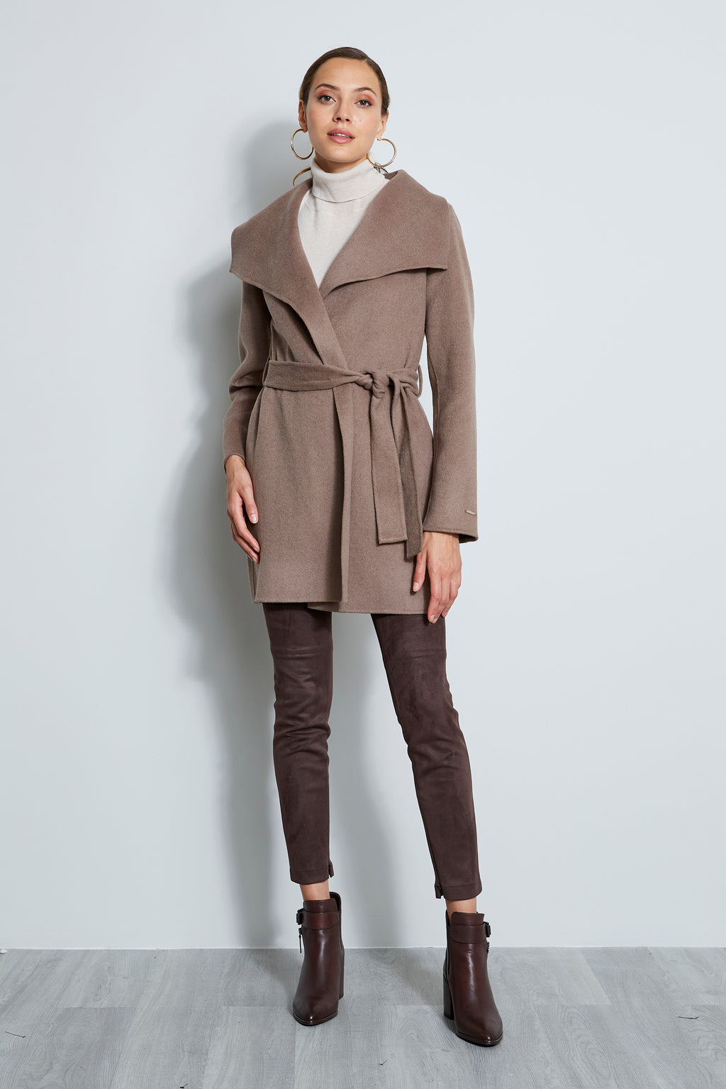 Tahari ellie wool blend wrap coat 2025