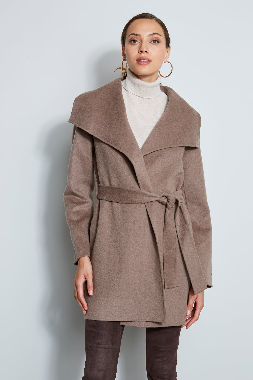 Tahari layla sales wool wrap coat