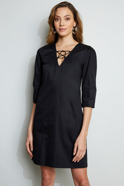 Tie Up Poplin Dress