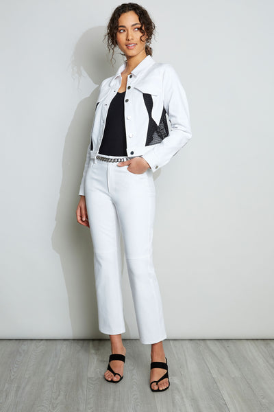 Mesh Denim Jacket Image 4