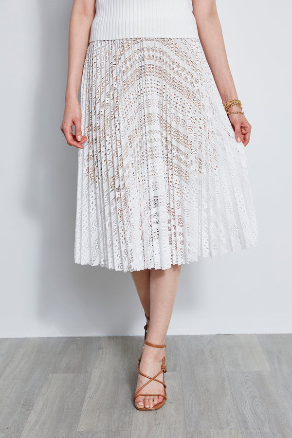 Pleated Lace Skirt