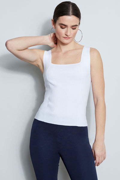 Ribbed Square Neck Tank Image 3