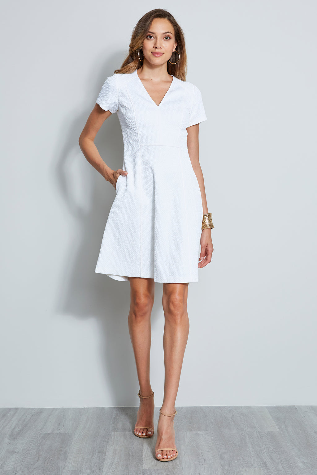 Elie tahari white dress top