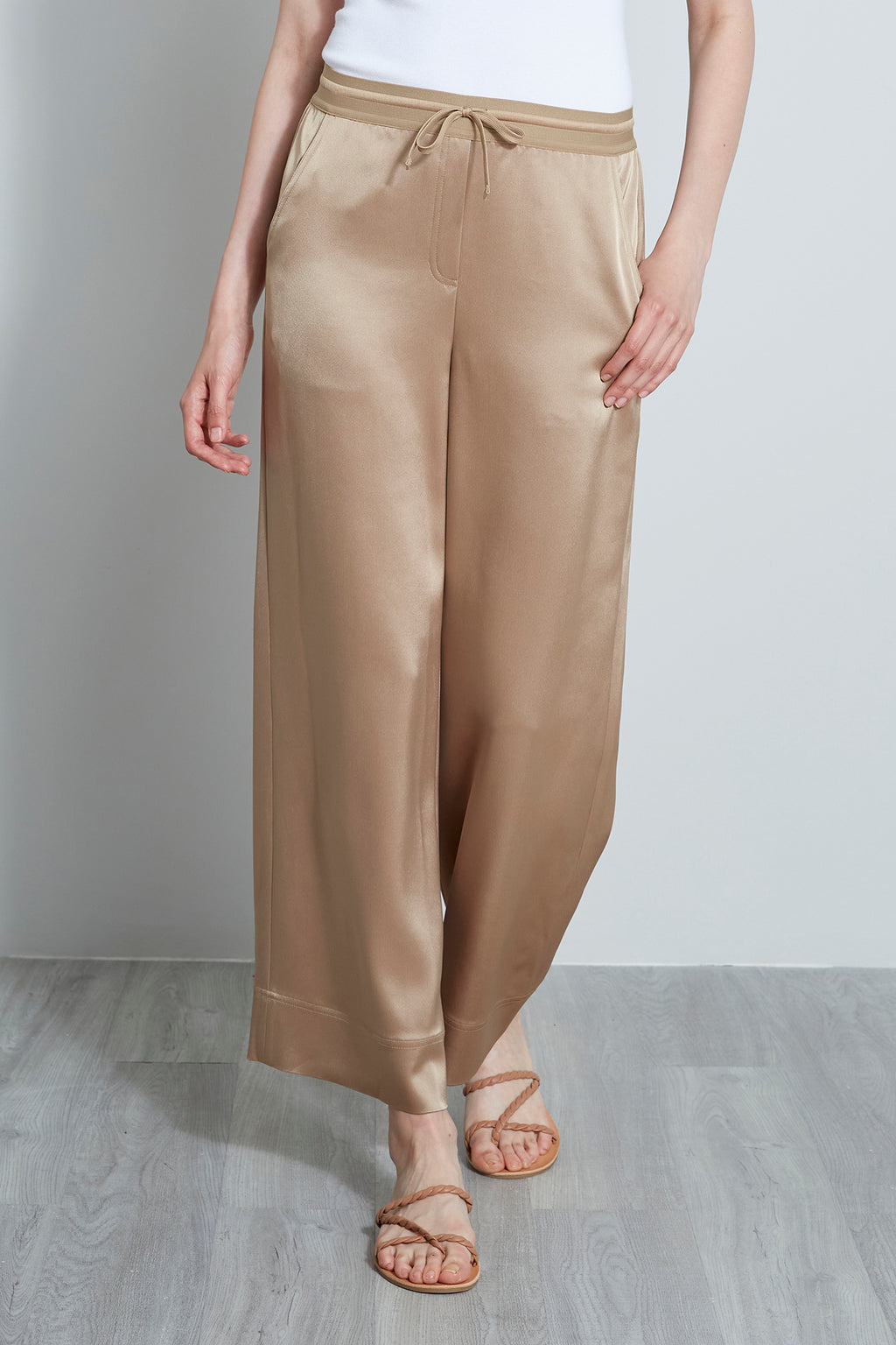 Satin Wide Leg Pant Elie Tahari