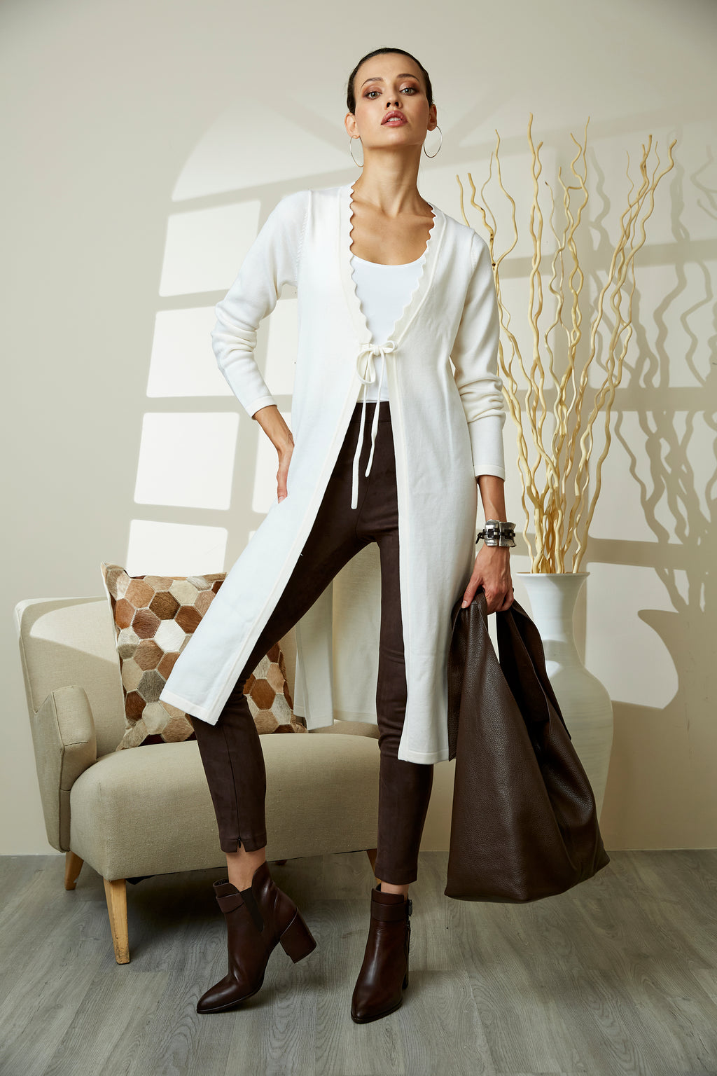 Tahari cashmere duster 2025
