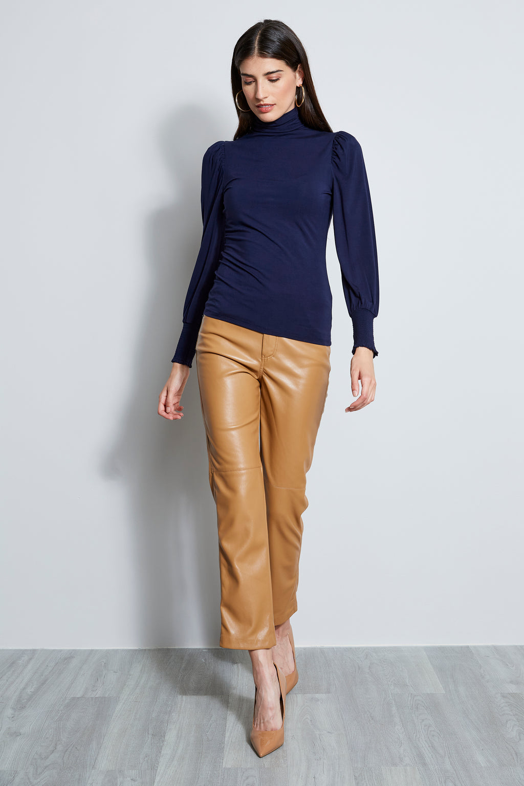 Smocked Turtleneck Knit – Elie Tahari