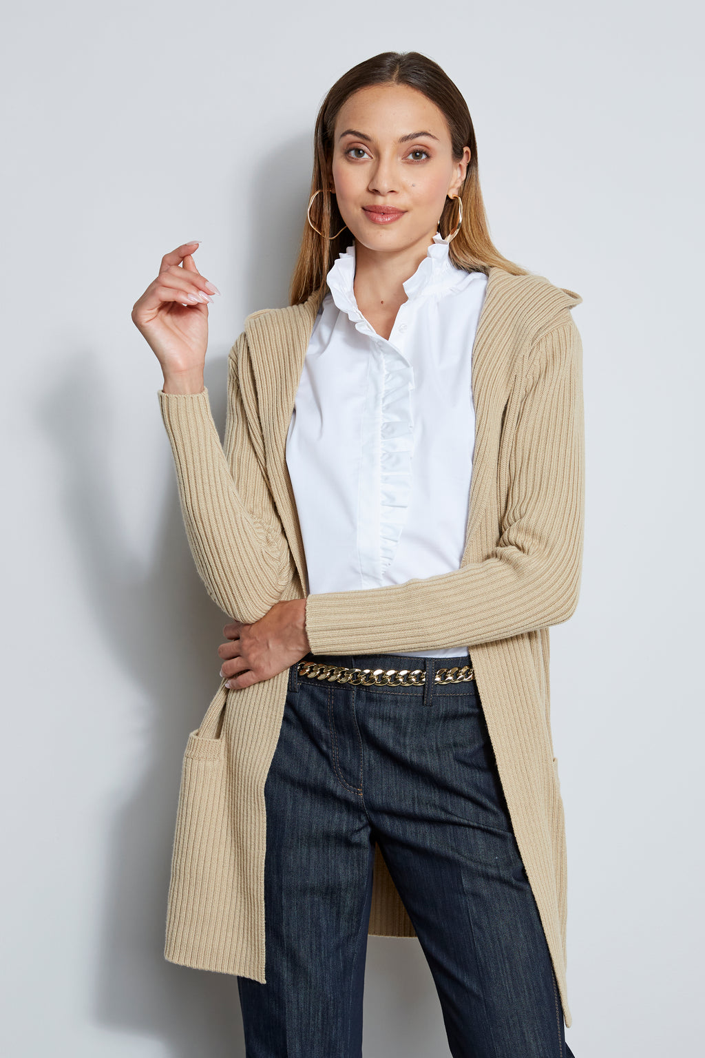 Tahari hot sale hooded cardigan